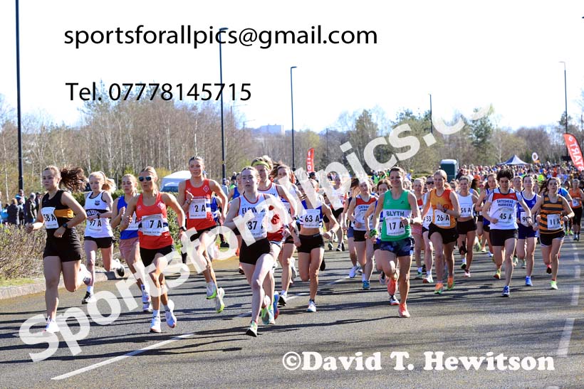Senior womens 2024 Elswick Harriers Good Friday Relays, Newburn, Newcastle Upon Tyne  Photo: David T. Hewitson/Sports for All Pics